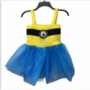 Minion‎ Girl Halloween Costume Dress Crochet Tulle